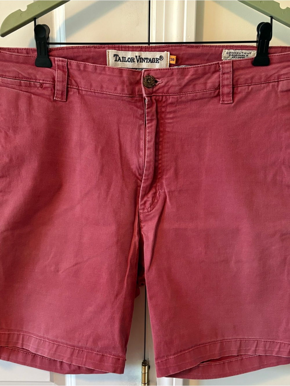 Tailor Vintage Men's Stretch Nantucket Red Chino Shorts 7”